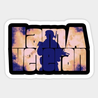 I am a Veteran Silhouette Sticker